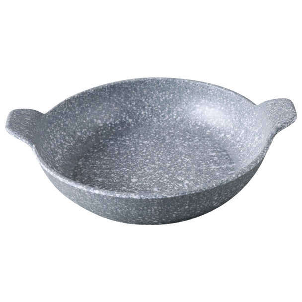 Yanco ST-709 Stone Art Bowl with Ear, 9-1/8", 25 oz, Gray, Melamine