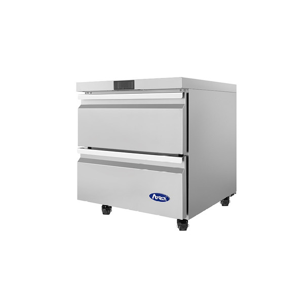 Atosa AUR27D2 Undercounter Refrigerator with Drawers, One-section 27"