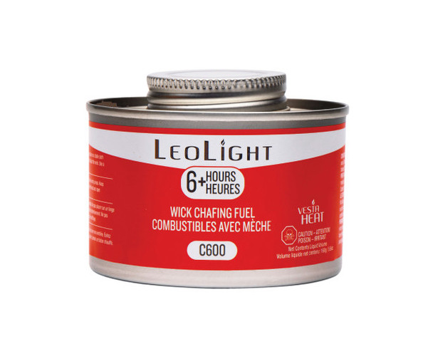 PICO C600 LeoLight Chafing Fuel, 6 Hours, Red Screw Top Wick