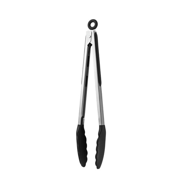 CAC STSH-12 Utility Tong, 12", Stainless Steel, with Silicone Head