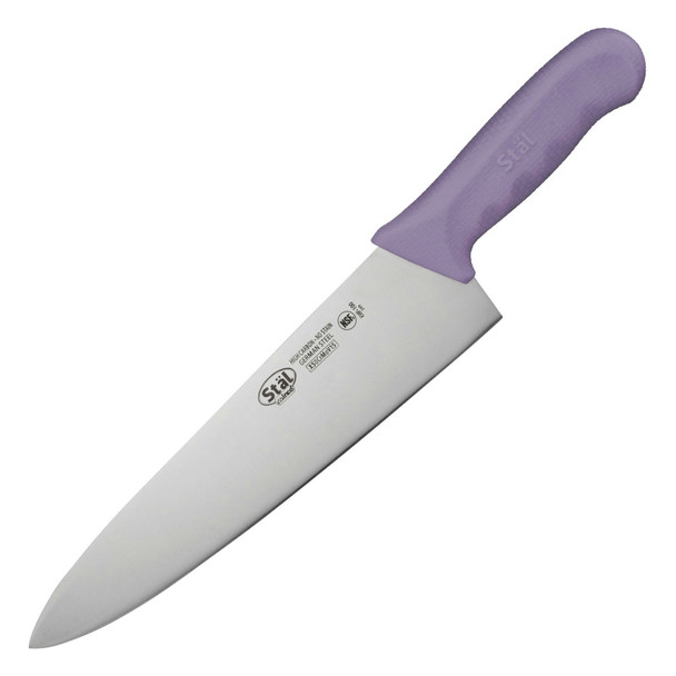 Winco KWP-100P Chef's Knife, 10" Blade, Allergen Free, Purple