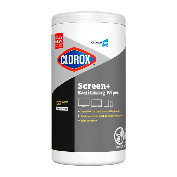CloroxPro Sanitizing Screen Wipes, 75 count