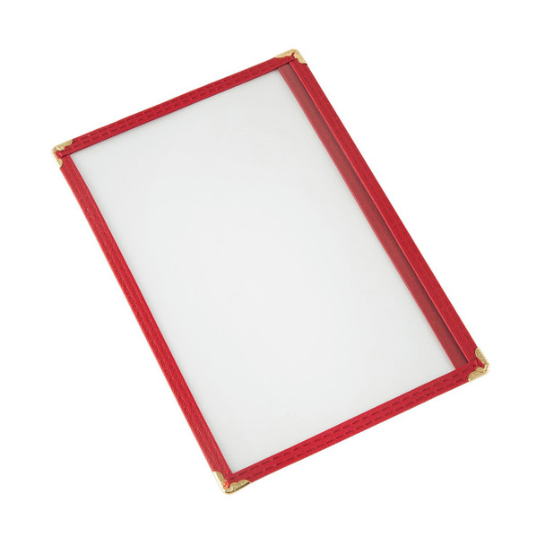 CAC MCP1-58RD Menu Cover, 1-pocket, 8-1/2" x 5-1/2", Red