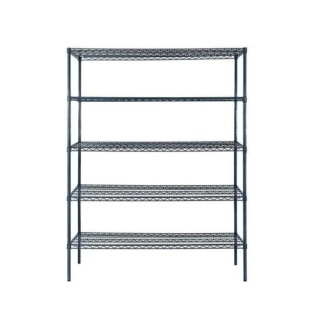 Atosa MWSSE244886 Gray Shelving Unit, 48"W x 24"D x 86"H, 5-shelf