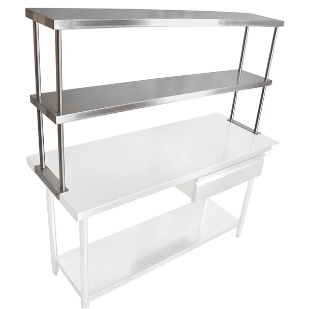John Boos OS-ED-1872-X Double Overshelf, 72"w x 18"d, 18/300 stainless