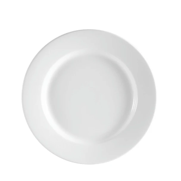 CAC RCN-22 8-1/4" Super White Round Porcelain Plate (36/Case)