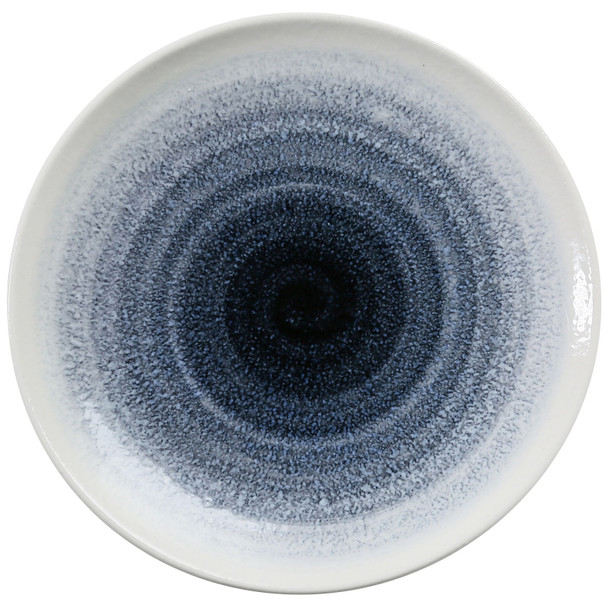 Yanco UN-112 Universe Dinner Plate, 12" Round, White/Blue (12/Case)