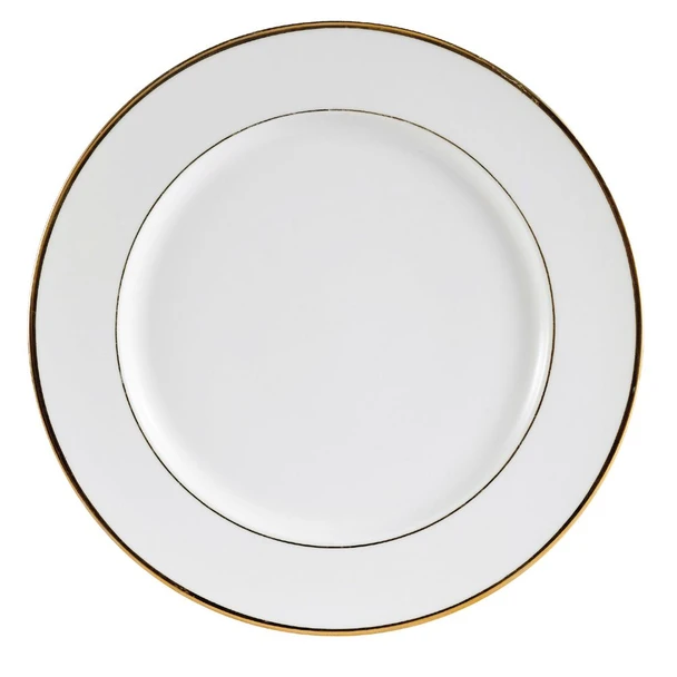 CAC GRY-6 Golden Royal Porcelain Plate, 6" Round, Super White (3 Dz/Case)