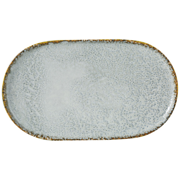 Yanco IB-215 Iris Blue Plate,15 1/2"x9"x1",Oval (12/Case)