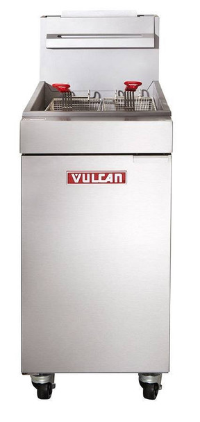 Vulcan LG400-1 120,000 Btu Natural Gas Free Standing Fryer, 50 Lb, LG Series (LG400-1)