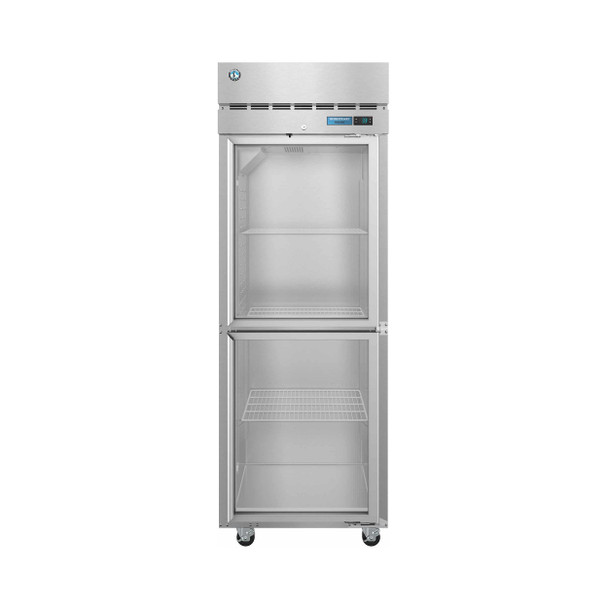 Hoshizaki F1A-HG Freezer, Single Section Upright, Half Glass Doors with Lock