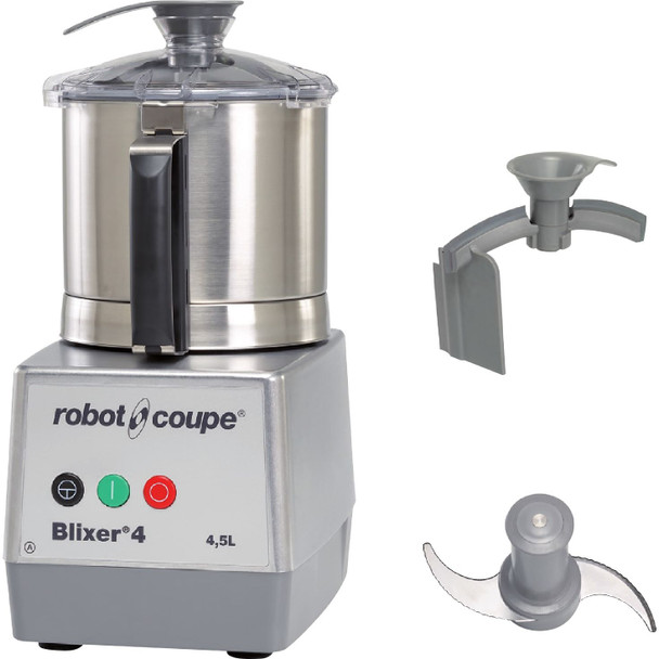 Robot Coupe Blixer 4 Food Processor with 4.5 Qt. Stainless Steel Bowl and Single Speed - 1.5 hp Robot Coupe Blixer 4 Food Processor with 4.5 Qt. Stainless Steel Bowl and Single Speed - 1.5 hp