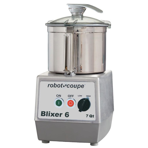 Robot Coupe Blixer 6 Food Processor with 7 Qt. Stainless Steel Bowl and Two Speeds - 3 hp Robot Coupe Blixer 6 Food Processor with 7 Qt. Stainless Steel Bowl and Two Speeds - 3 hp
