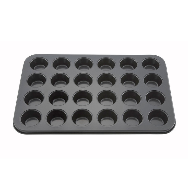 Winco AMF-24MNS Non-Stick Carbon Steel Mini Muffin Pan, 24 Cup, 1.5 oz, 13-3/4" x 10-1/2"