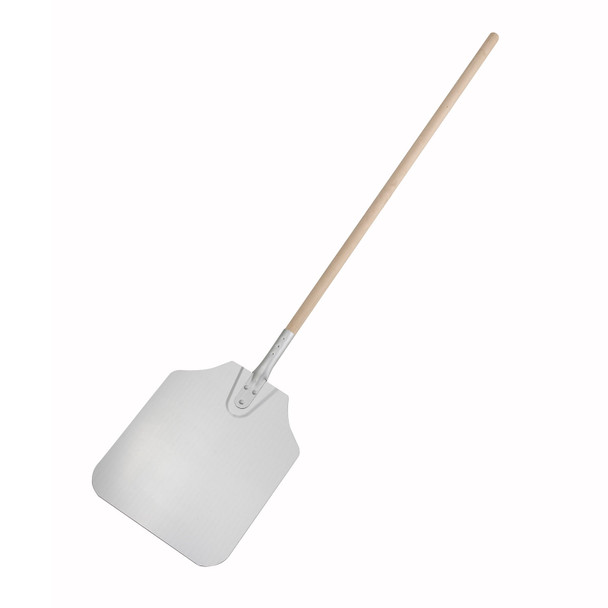 Winco APP-52 Pizza Peel, 12" x 14" Aluminum Blade, 52" O.L, Wooden Handle