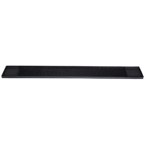 Winco BM-327K Bar Rail Spill Mat, 27" x 3-1/4", Black