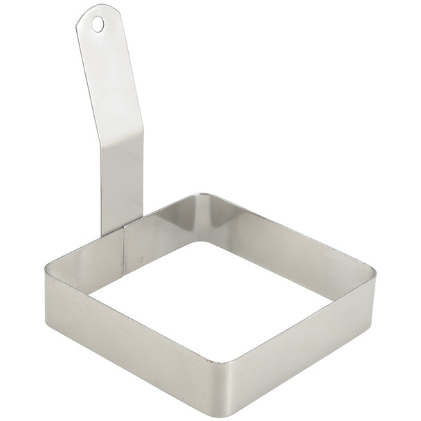 Winco EGRS-44 Square Stainless Steel Egg Ring, 4" x 4", 1" Deep