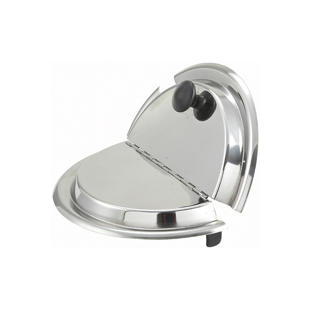 Winco INSH-7 Hinged Stainless Steel Inset Cover, Fits 7 Qt. Inset