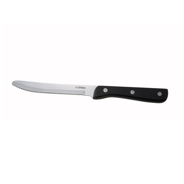 Winco K-80P Steak Knife, 5", Riveted POM Handle, Round Tip - 12/Box Winco K-80P Steak Knife, 5", Riveted POM Handle, Round Tip - 12/Box
