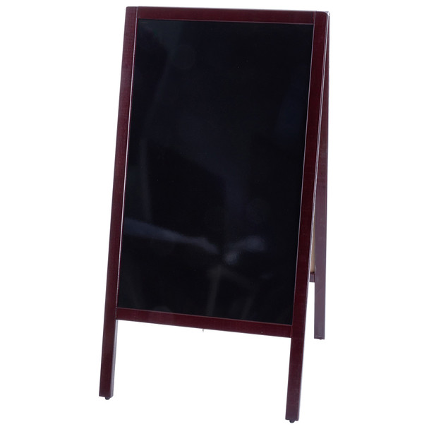 Winco MBAF-3 Dual-Sided Sidewalk A-Frame Marker Board 20 3/8" x 39" Mahogany Finish Winco MBAF-3 Dual-Sided Sidewalk A-Frame Marker Board 20 3/8" x 39" Mahogany Finish