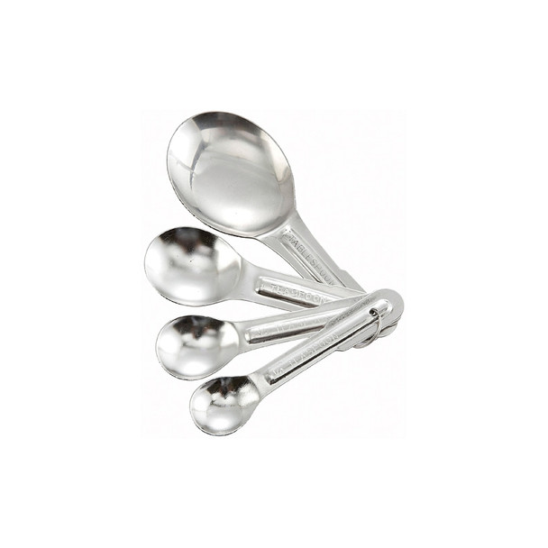 Winco MSP-4P Measuring Spoon Set, 4-piece, Economy, Stainless Steel