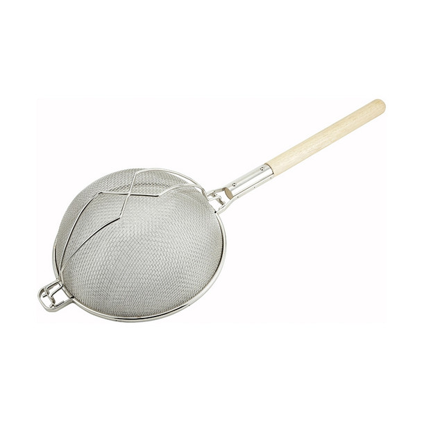 Winco MST-12D 12" Strainer Double Tinned Mesh, Wood Handle Winco MST-12D 12" Strainer Double Tinned Mesh, Wood Handle