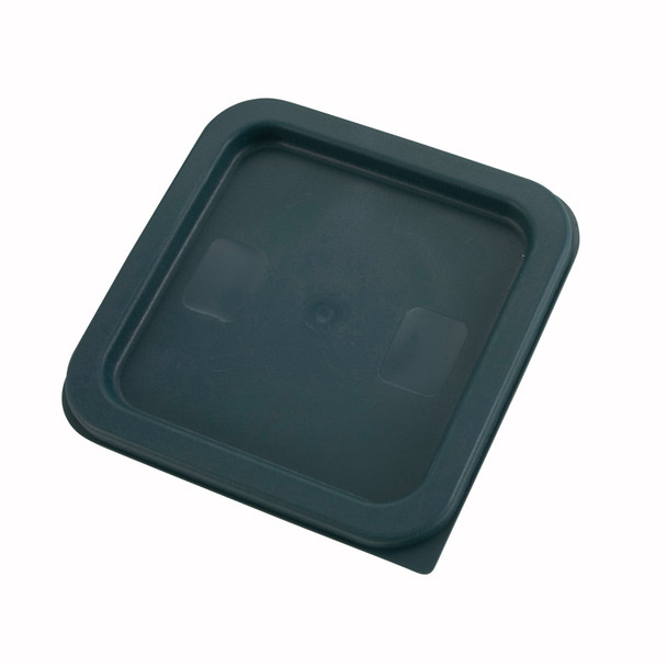 Winco PECC-24 2 and 4 Qt. Green Square Polypropylene Food Storage Container Lid Winco PECC-24 2 and 4 Qt. Green Square Polypropylene Food Storage Container Lid