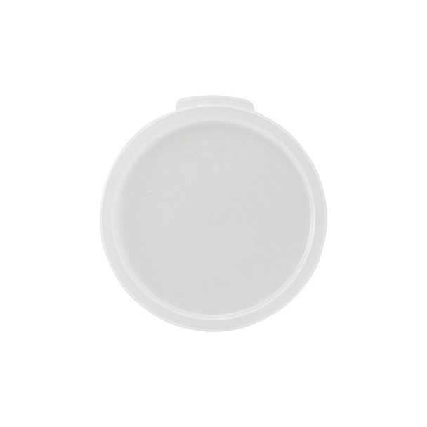 Winco PPRC-68C 6 and 8 Qt. White Polypropylene Round Storage Container Lid Winco PPRC-68C 6 and 8 Qt. White Polypropylene Round Storage Container Lid
