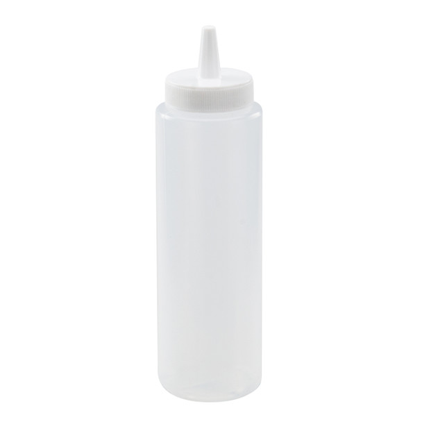 Winco PSB-08C 8 oz. Clear Squeeze Bottle - 6/Pack