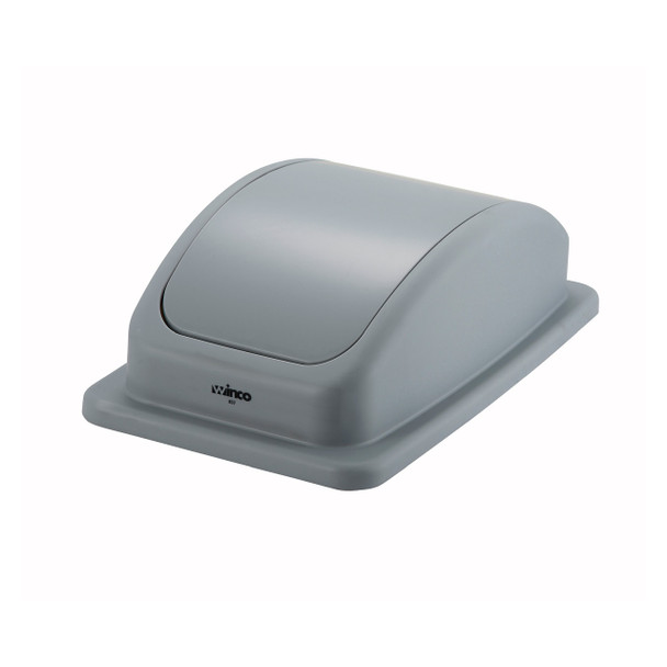 Winco PTCL-23 Gray Trash Can Dome Swing Lid Winco PTCL-23 Gray Trash Can Dome Swing Lid