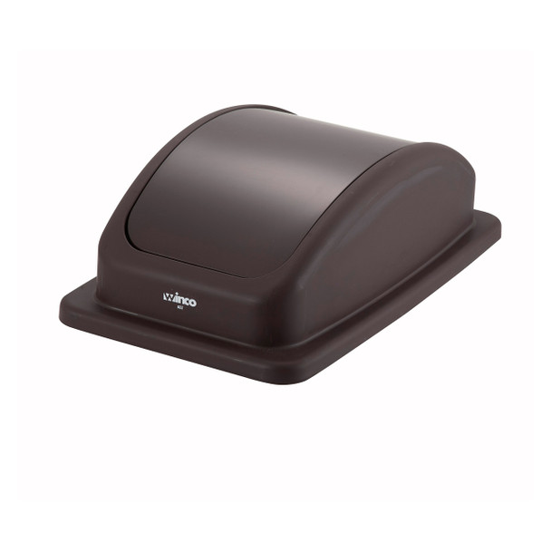 Winco PTCL-23B Brown Trash Can Dome Swing Lid Winco PTCL-23B Brown Trash Can Dome Swing Lid