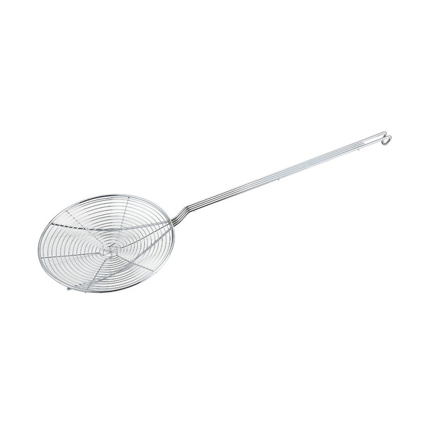 Winco SCF-9 9" Round Nickel Plated Spiral Skimmer