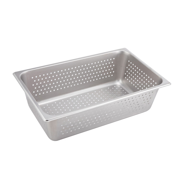 Winco SPFP6 Full Size 6" Deep Perforated Stainless Steel Steam Pan - 25 Gauge Winco SPFP6 Full Size 6" Deep Perforated Stainless Steel Steam Pan - 25 Gauge
