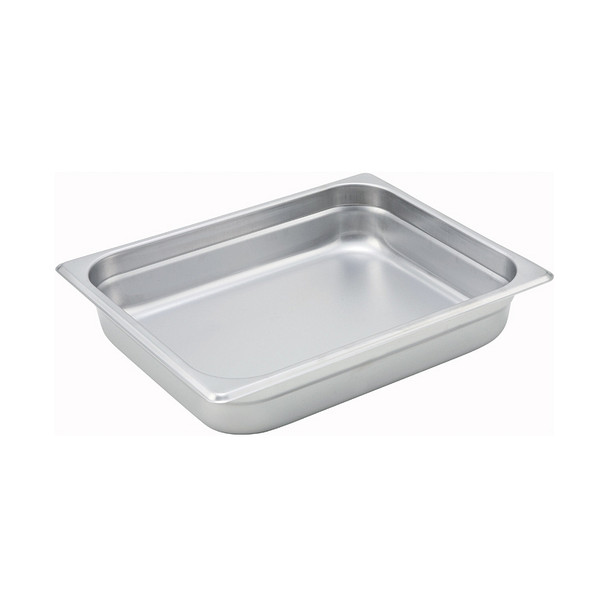 Winco SPJM-202 1/2 Size 2-1/2" Deep Anti-Jam Stainless Steel Steam Table Pan - 24 Gauge Winco SPJM-202 1/2 Size 2-1/2" Deep Anti-Jam Stainless Steel Steam Table Pan - 24 Gauge