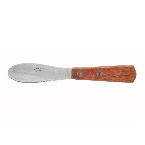 Winco TN713 3-5/8" x 1-1/4" Sandwich Spreader with Wooden Handle