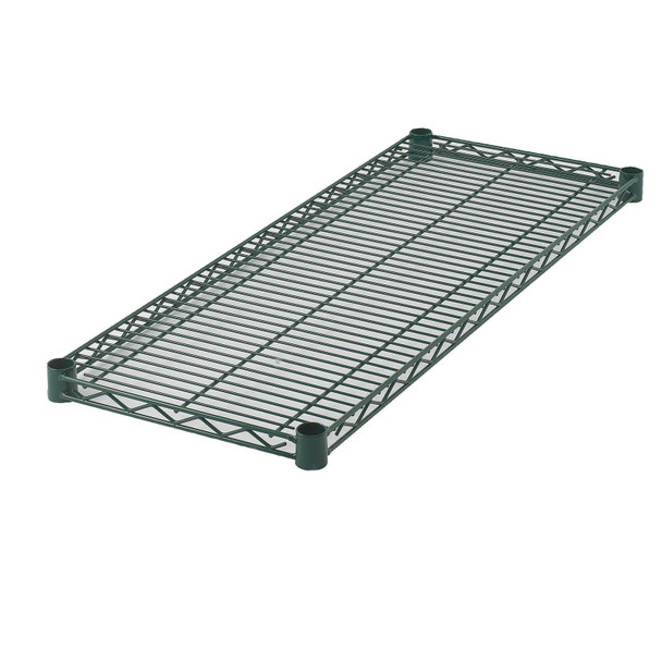 Winco VEX-1448 14" x 48" Green Epoxy Wire Shelf