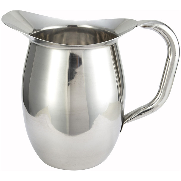 Winco WPB-3 3 Qt. Stainless Steel Bell Pitcher