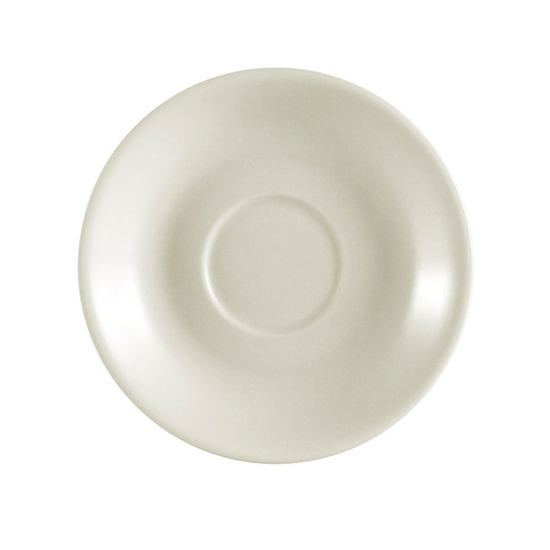 CAC REC-36 4.5" American White Stoneware Saucer - 36/Case