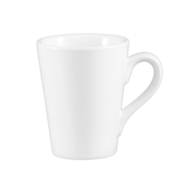 CAC VC-12-P 12 oz. Super White Porcelain Victory Mug - 36/Case
