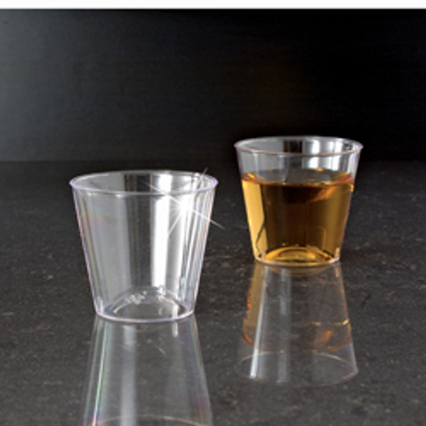Clear 1 oz. Plastic Shot Glass - 2500/Case