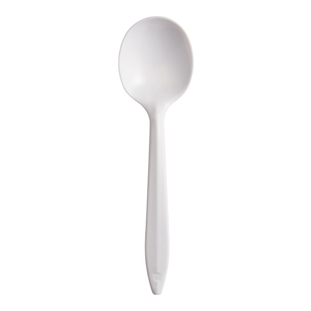 Dart SU6BW White Medium Weight Plastic Soupspoon - 1000/Case