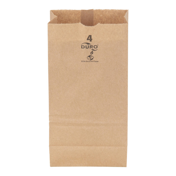 Duro 18404 Kraft 4 lb. Paper Grocery Bag - 500/Pack