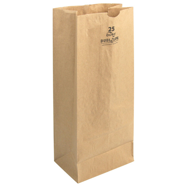 Duro 18424 Kraft 25 lb. Paper Grocery Bag - 500/Pack Duro 18424 Kraft 25 lb. Paper Grocery Bag - 500/Pack