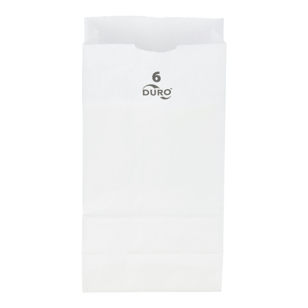 White 6 lb. Paper Grocery Bag - 500/Pack
