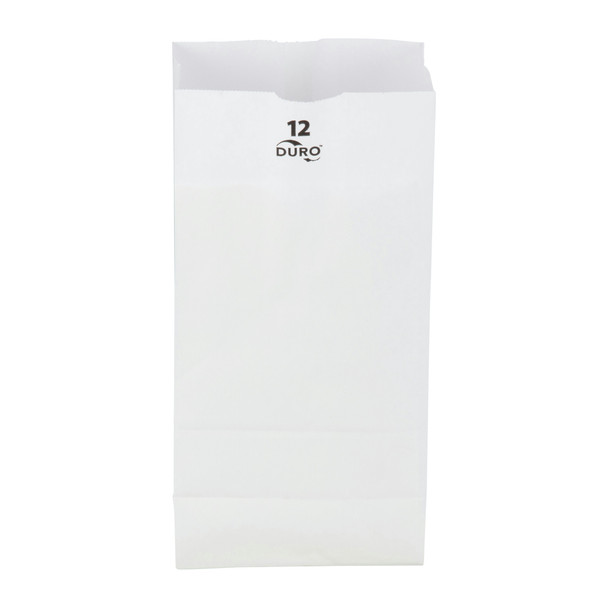 White 12 lb. Paper Grocery Bag - 500/Pack