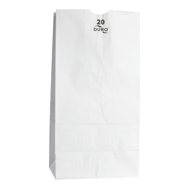 White 20 lb. Paper Grocery Bag - 500/Pack