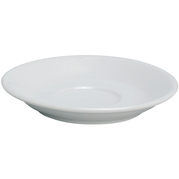 Yanco AC-36 4 1/2" Super White Porcelain Saucer - 36/Case