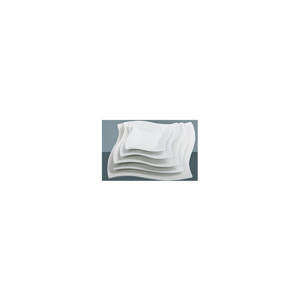 Yanco SST-111 10 7/8" Bone White Square China Plate - 36/Case