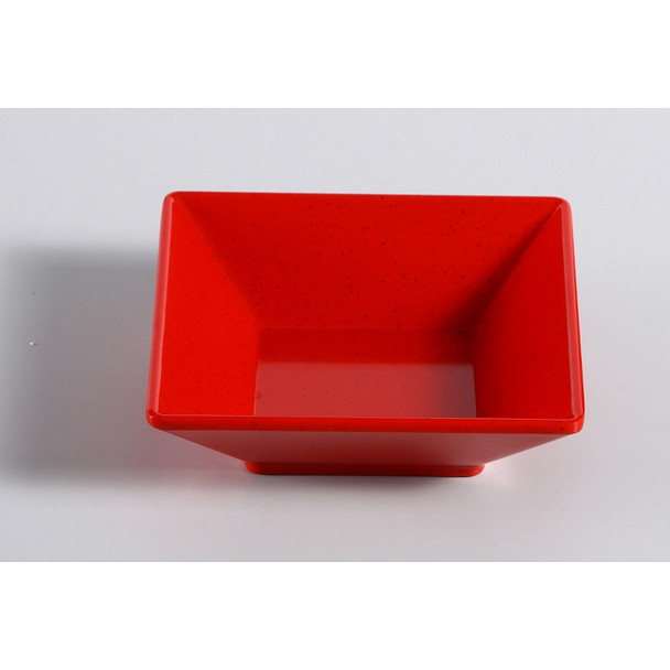 Yanco ME-307 22 oz. Square Red Melamine Bowl