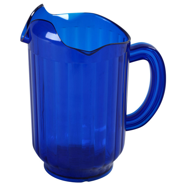 Yanco PC-060B 60 oz. Blue Plastic Pitcher with 3 Spouts Yanco PC-060B 60 oz. Blue Plastic Pitcher with 3 Spouts